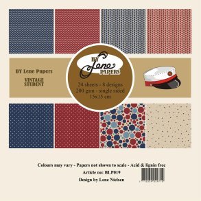 L�S BESKRIVELSE Papirblok Vintage Student 15x15cm BLP019 BY LENE BESTILLINGSVARE