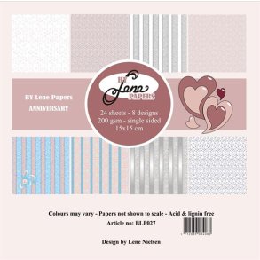L�S BESKRIVELSE Papirblok Anniversary 15x15cm BLP027 BY LENE BESTILLINGSVARE