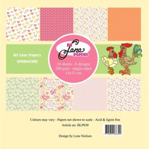 L�S BESKRIVELSE Papirblok Springtime 15x15cm BLP030 BY LENE BESTILLINGSVARE