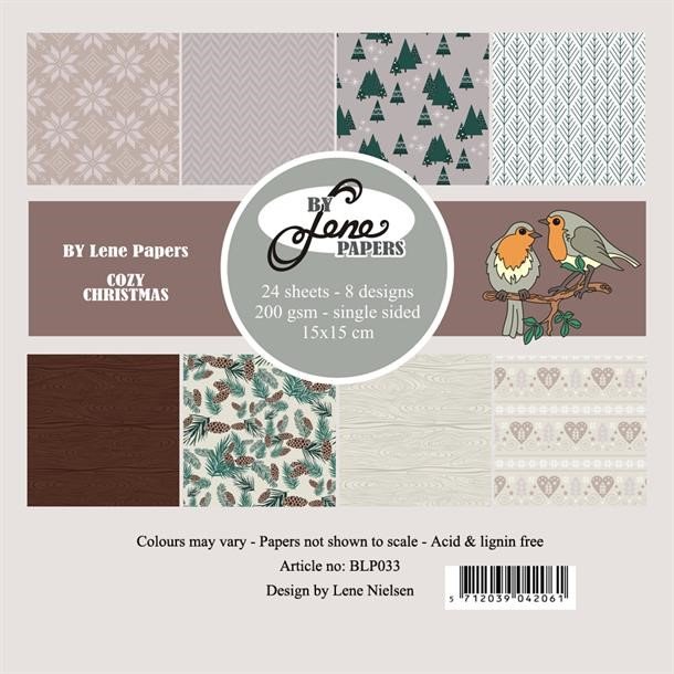 LS BESKRIVELSE BY LENE Papirblok Cozy Christmas BLP033 BESTILLINGSVARE