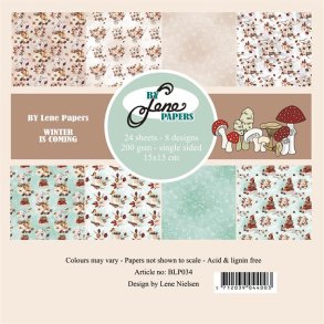 L�S BESKRIVELSE Papirblok Winter is coming 15x15cm BLP034 BY LENE BESTILLINGSVARE