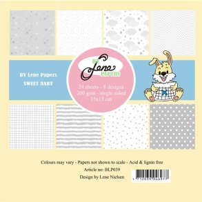 L�S BESKRIVELSE BY LENE Papirblok BLP039 Sweet Baby 15x15cm BESTILLINGSVARE