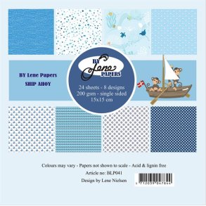 L�S BESKRIVELSE Papirblok Ship Ahoy 15x15cm BLP041 BY LENE BESTILLINGSVARE