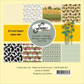 L�S BESKRIVELSE BY LENE papirblok Sunny Side 15x15cm BLP047 BESTILLINGSVARE