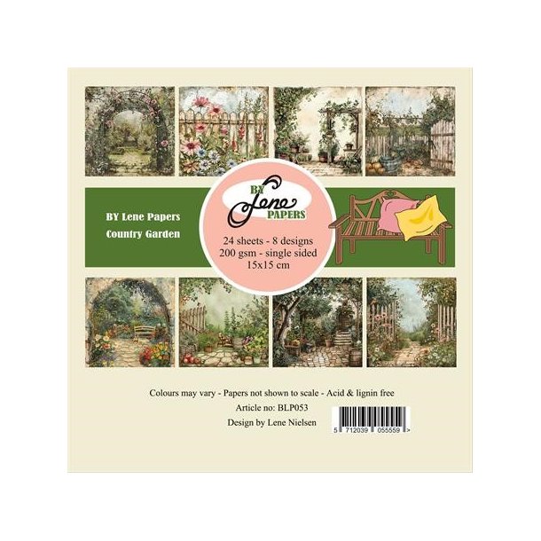 Papirblok Country Garden BLP053 15x15cm BY 