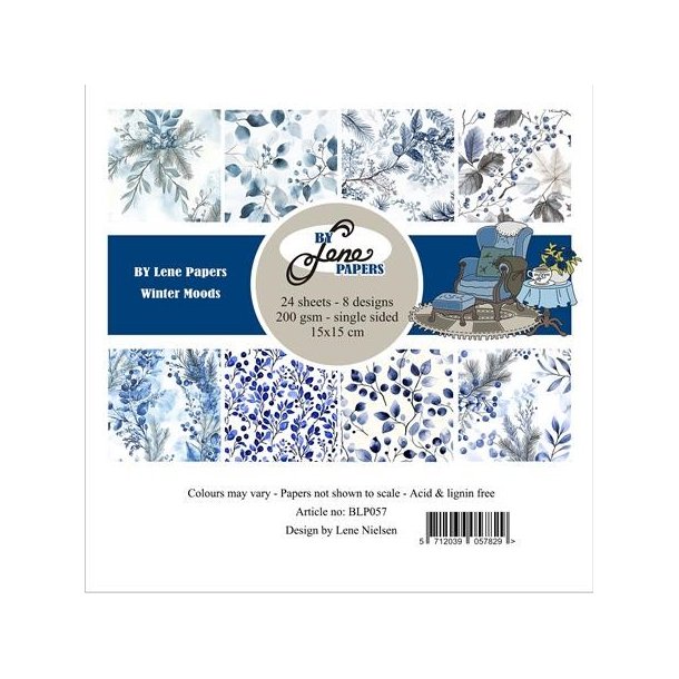 Papirblok Winter Moods BLP057 15x15cm BY LENE