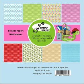 Papirblok Wild Summer BLP062 15x15cm BY LENE