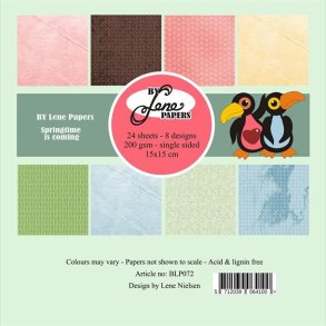 Papirblok Springtime is coming BLP072 15x15cm BY LENE