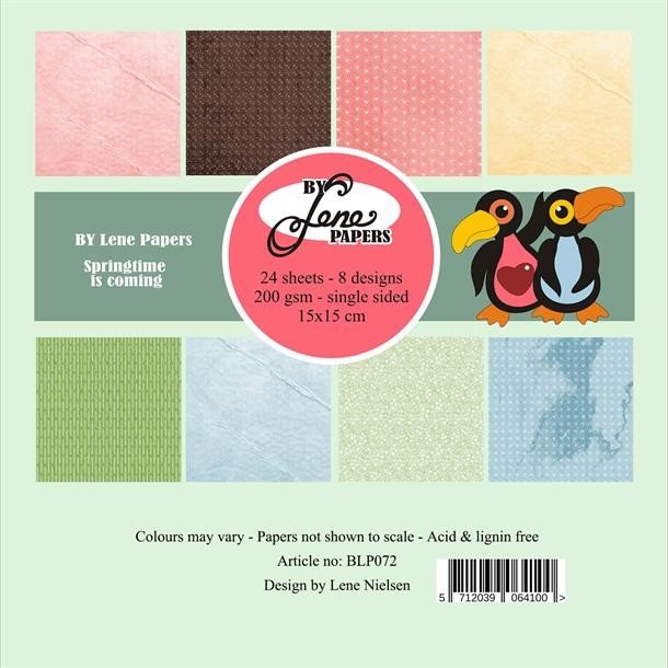 Papirblok Springtime is coming BLP072 15x15cm BY LENE