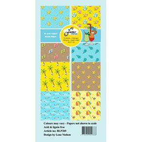 L�S BESKRIVELSE Papirblok Beach Party BLP205 10x21cm BY LENE BESTILLINGSVARE