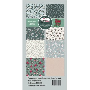 L�S BESKRIVELSE Papirblok 10x21cm BLP208 Romantic Christmas BY LENE BESTILLINGSVARE