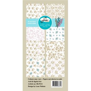L�S BESKRIVELSE Papirblok 10x21cm BLP214 Vintage Garden BY LENE BESTILLINGSVARE