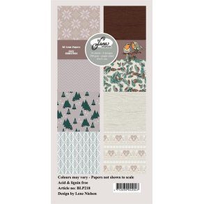 L�S BESKRIVELSE Papirblok 10x21cm BLP218 Cozy Christmas BY LENE BESTILLINGSVARE