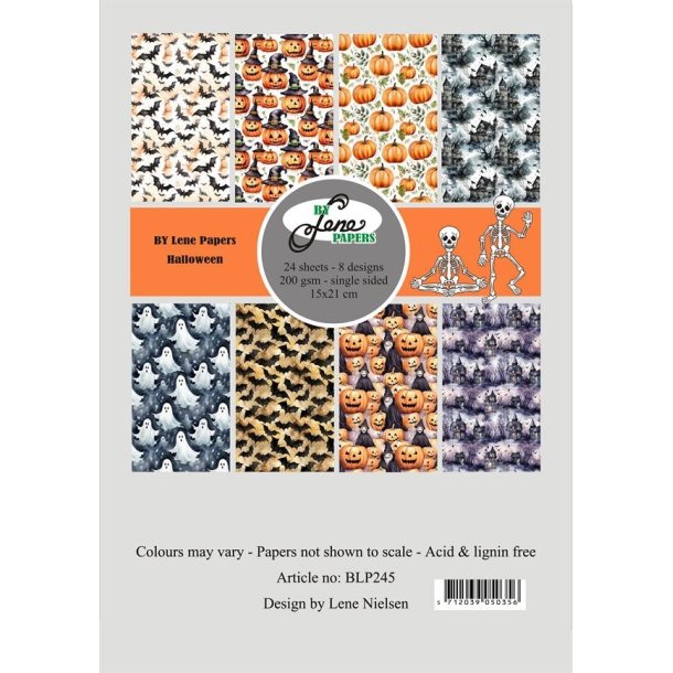 LS BESKRIVELSE BY LENE Papirblok Halloween BLP245 A5 BESTILLINGSVARE