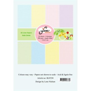 L�S BESKRIVELSE Papirblok Baby Boom BLP250 A5 24ark BY LENE BESTILLINGSVARE