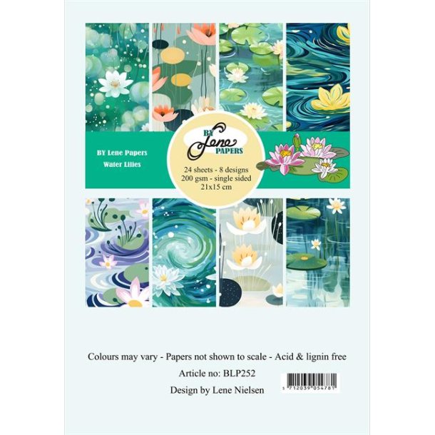 Papirblok Water Lilies BLP252 A5 BY LENE 