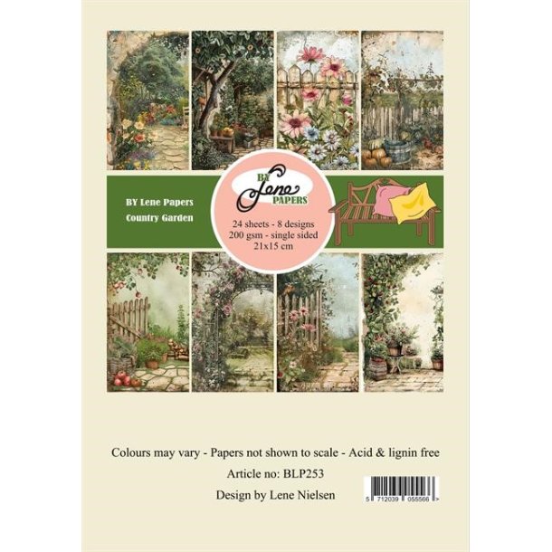 BY LENE papirblok Country Garden A5 BLP253 