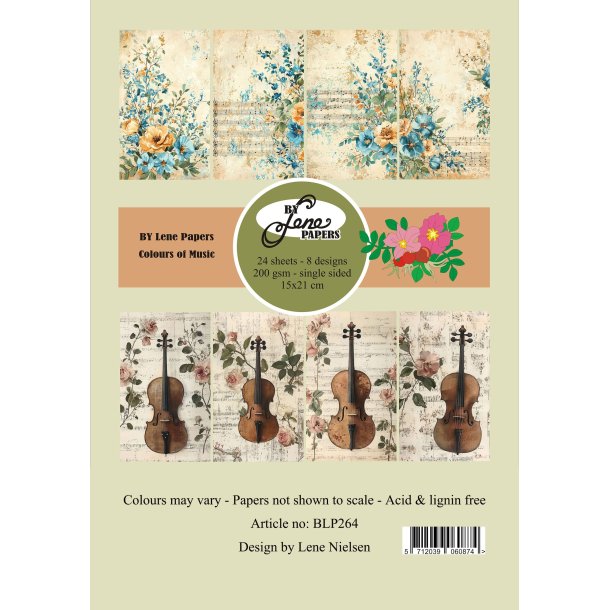 BY LENE papirblok Colours of Music A5 BLP264