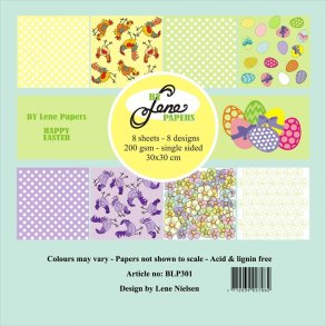 L�S BESKRIVELSE Papirblok Happy Easter BLP301 30,5x30,5cm BESTILLINGSVARE
