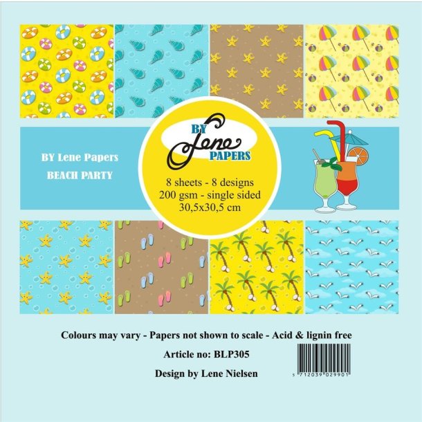 LS BESKRIVELSE Papirblok Beach Party BLP305 30,5x30,5cm BESTILLINGSVARE