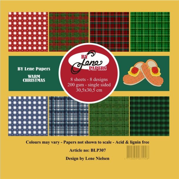 LS BESKRIVELSE Papirblok Warm Christmas BLP307 30,5x30,5cm BESTILLINGSVARE