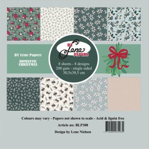 L�S BESKRIVELSE Papirblok Romantic Christmas BLP308 30,5x30,5cm BESTILLINGSVARE