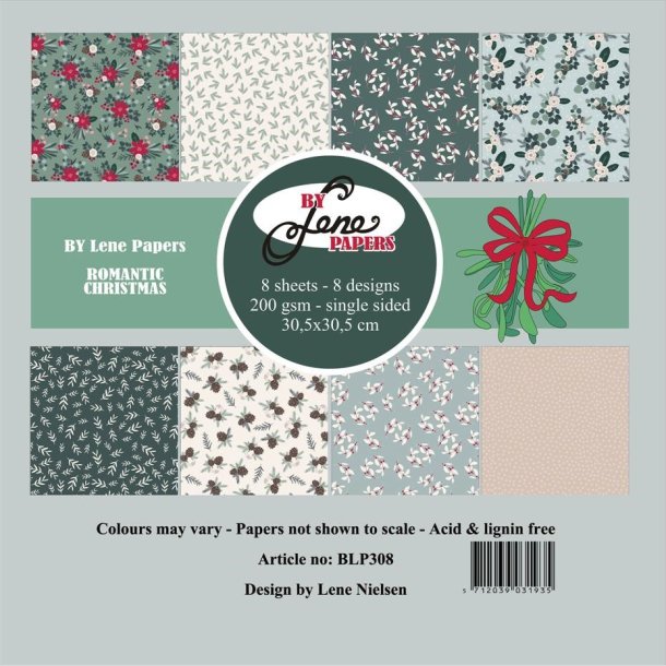 LS BESKRIVELSE Papirblok Romantic Christmas BLP308 30,5x30,5cm BESTILLINGSVARE