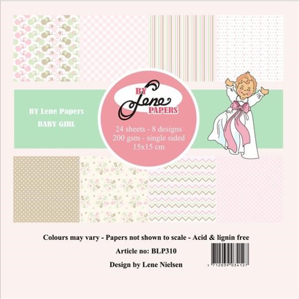 LS BESKRIVELSE Papirblok Baby Girl BLP310 30,5x30,5cm BESTILLINGSVARE