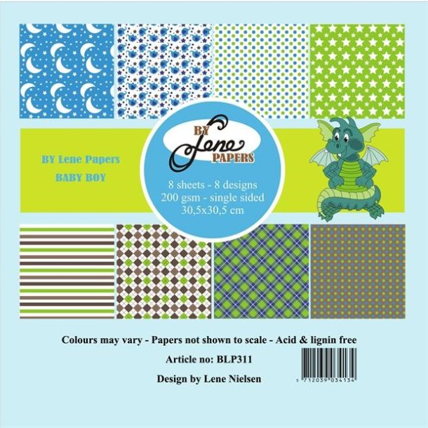 LS BESKRIVELSE Papirblok Baby Boy BLP311 30,5x30,5cm BESTILLINGSVARE