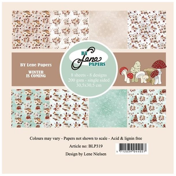 LS BESKRIVELSE BY LENE Papir blok Winter is coming BLP319 12x12" BESTILLINGSVARE