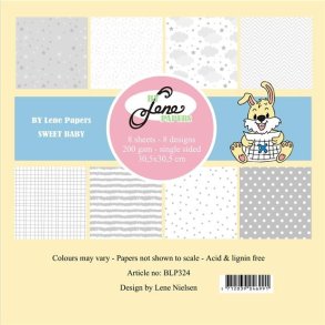 L�S BESKRIVELSE BY LENE Papir blok Sweet Baby BLP324 12x12