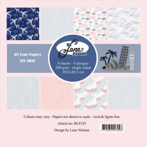 L�S BESKRIVELSE BY LENE Papirblok BLP325 Fly Away 30,5x30,5cm BESTILLINGSVARE