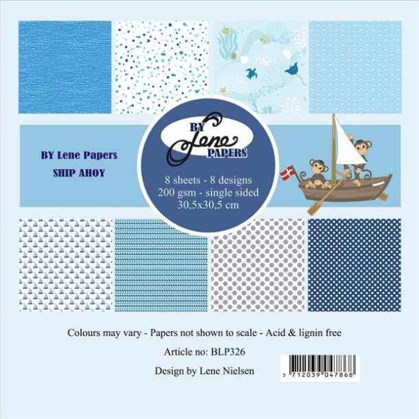 LS BESKRIVELSE BY LENE Papir blok Ship Ahoy BLP326 BESTILLINGSVARE