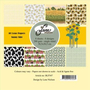 L�S BESKRIVELSE BY LENE papirblok Sunny Side 30,5x30,5cm BLP347 BESTILLINGSVARE