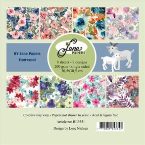 L�S BESKRIVELSE Papirblok Flowerpot BLP351 30,5x30,5cm 8ark BY LENE BESTILLINGSVARE