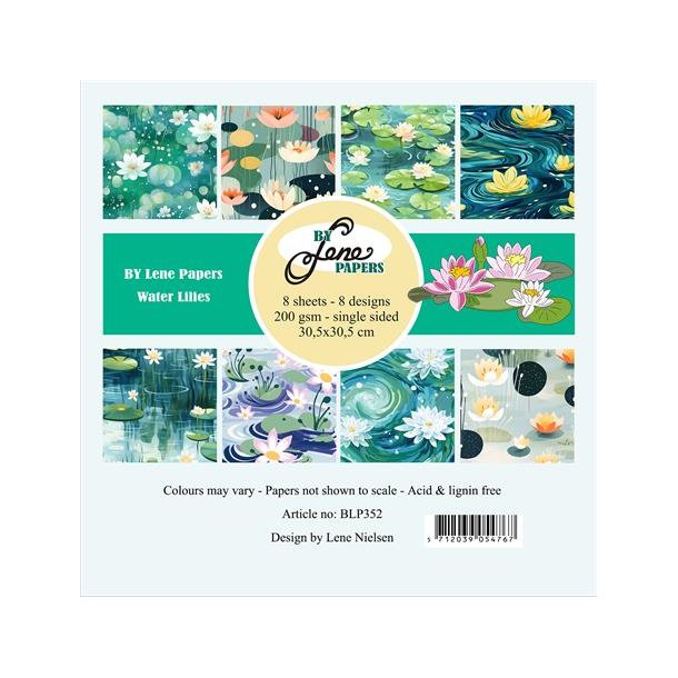 Papirblok Water Lilies BLP352 30,5x30,5cm BY LENE 