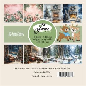 L�S BEM�RKNINGER Papirblok Christmas Spirit BLP356 30,5x30,5cm BY LENE BESTILLINGSVARE