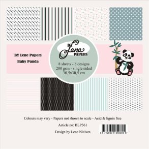 LS BESKRIVELSE Papirblok Baby Panda BLP361 30,5x30,5cm BY LENE BESTILLINGSVARE
