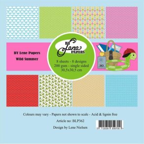 LS BEMRKNINGER Papirblok Wild Summer BLP361 30,5x30,5cm BY LENE  BESTILLINGSVARE