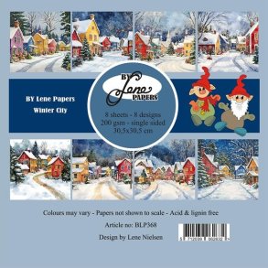 L�S BESKRIVELSE Papirblok Winter City BLP368 30,5x30,5cm BY LENE BESTILLLINGSVARE