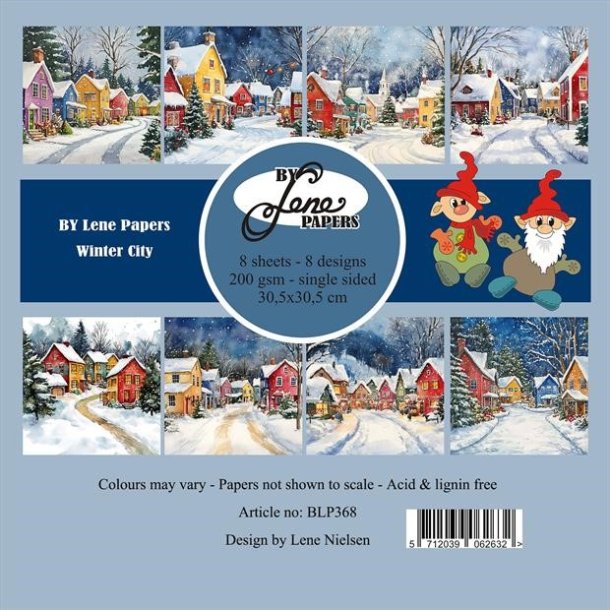 Papirblok Winter City BLP368 30,5x30,5cm BY LENE