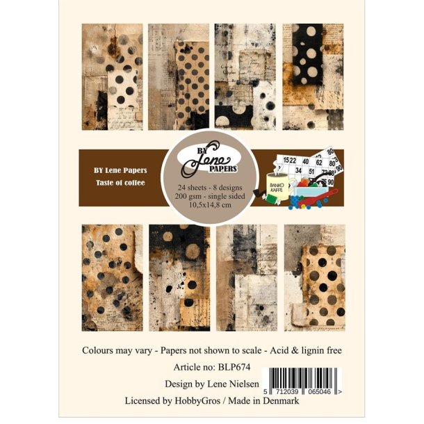 BY LENE papirblok Taste of coffee A6 BLP674 