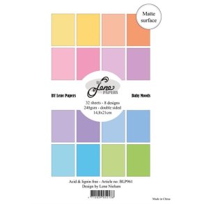 Papirblok Solid Colours Baby Moods BLP961 A5 32ark BY LENE 
