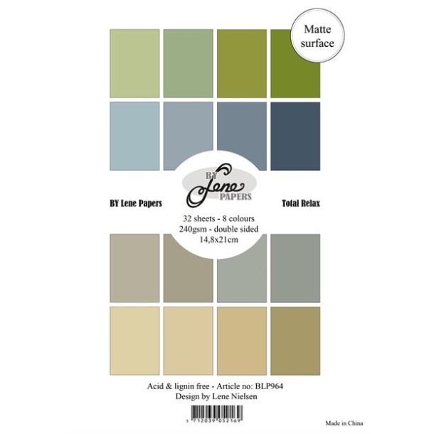 Papirblok Solid Colours - Total Relax A5 BY LENE 