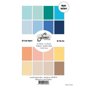Papirblok Solid Colours By The Sea BLP970 A5 32ark BY LENE