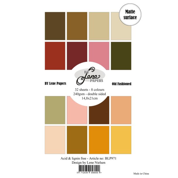 Papirblok Solid Colours Old Fashioned BLP971 A5 32ark BY LENE