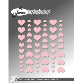 Enamel Hearts Baby Pink 54stk BLA015