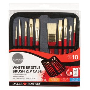 Olie Pensels�t m. 10 pensler inkl. opbevaring - Daler Rowney 