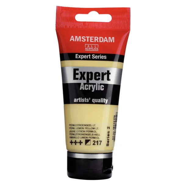 AMSTERDAM Expert Series acrylic tube 75 ml Permanent Lemon Yellow Light 217