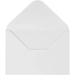 Kuvert, kuvert str. 11,5x16 cm, 110 g, hvid, 10 stk